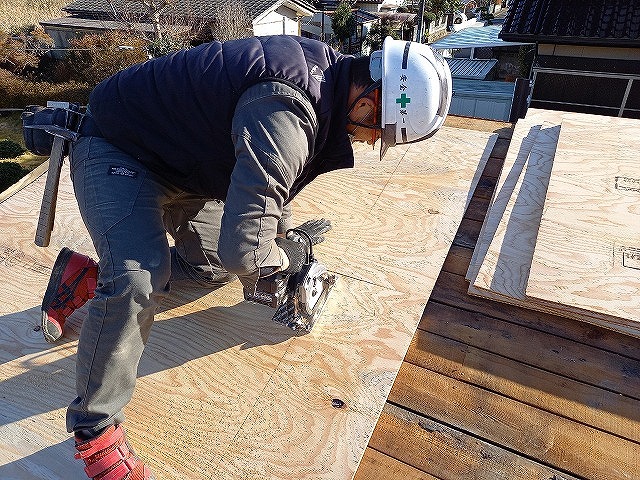 行方市葺き替え工事2